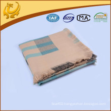 China Factory Classic Check Style Wholesale Woven 100% Acrylic Pashmina Shawls